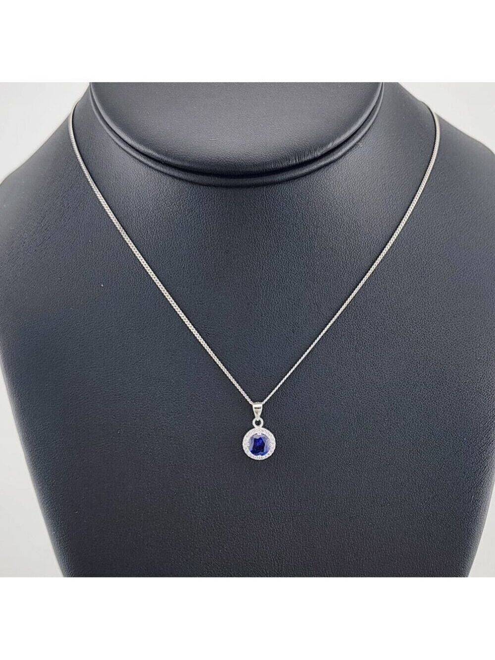 Dainty Sterling Silver 925 Necklace with Blue Stone – New Arrival